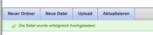 Erfolgreicher Upload_Wordpress Google Fonts lokal hosten