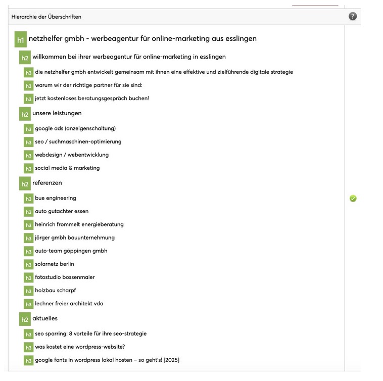 Barrierefreie Website_Überschriftenhierarchien
