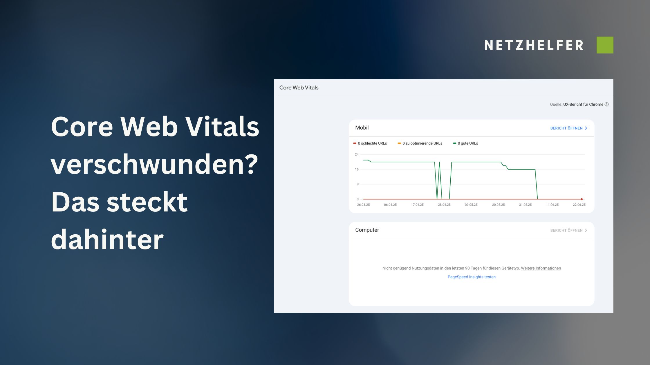 Core Web Vitals nicht mehr in Search Console Beitragsbild
