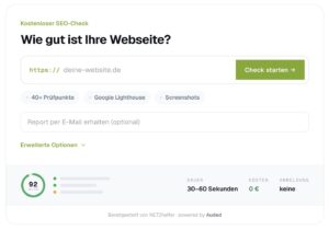 Kostenloser SEO-Check Screenshot